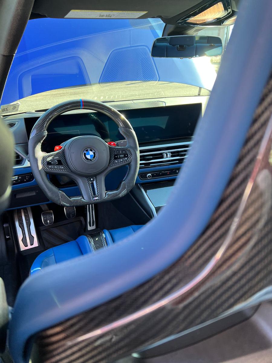 BMW G80 /G82/ G83 CARBON FIBER STEERING WHEEL WITH ALCANTARA LEATHER ...