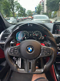 G SERIES RACE GLOSS CARBON FIBER & ALCANTARA STEERING WHEEL WITH LED DISPLAY (G80 M3, G82 M4) HEATED