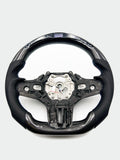 (PREORDER) G SERIES RACE GLOSS CARBON FIBER STEERING WHEEL WITH LED DISPLAY (G80 M3, G82 M4) HEATED
