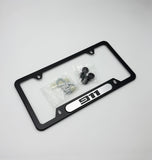 911 License Plate Frame ( silver)  Black plate