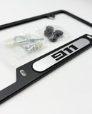911 License Plate Frame ( silver)  Black plate