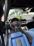 G SERIES RACE GLOSS CARBON FIBER & ALCANTARA STEERING WHEEL WITH LED DISPLAY (G80 M3, G82 M4) HEATED