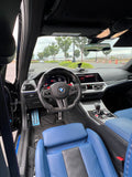 G SERIES RACE GLOSS CARBON FIBER & ALCANTARA STEERING WHEEL WITH LED DISPLAY (G80 M3, G82 M4) HEATED