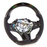 (PREORDER) G SERIES RACE GLOSS CARBON FIBER STEERING WHEEL WITH LED DISPLAY (G80 M3, G82 M4) HEATED