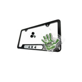 4 X 4 (METAL) LICENSE PLATE FRAME, WITH (FREE AIR FRESHNER)