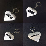 Heart shape key chain with logo