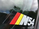 N54 GREY DECAL/ WINDOW STICKER GERMAN COLORS