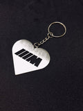 Heart shape key chain with logo
