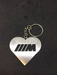Heart shape key chain with logo