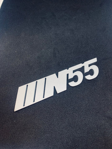 N55 METAL BADGE NO COLORS ( ALLUMINUM)