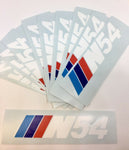 N54 DECAL/ WINDOW STICKER WHITE M COLORS