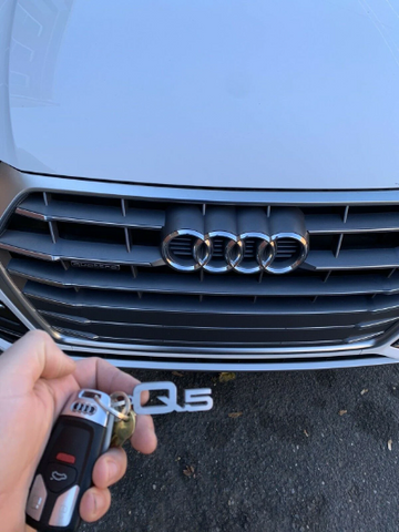 SQ5 Black Leather Keyring – Audi Sline SUV Quattro 3.0 TDI – Made In UK