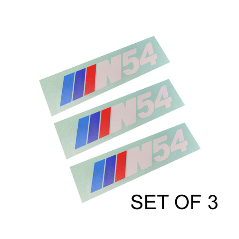 N54 WHITE DECAL M COLORS ( SET OF 3 )