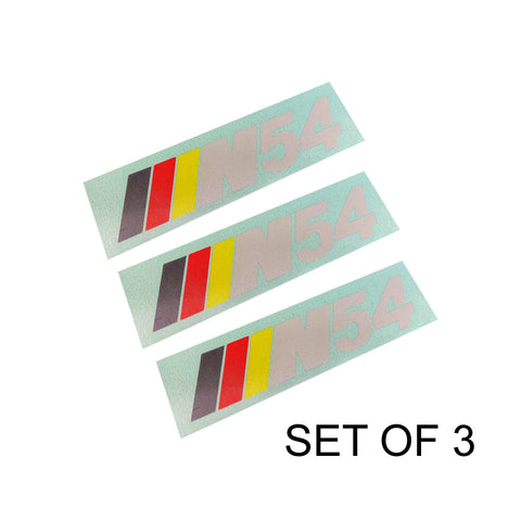 N54 GREY DECAL WITH GERMAN COLORS ( SET OF 3)