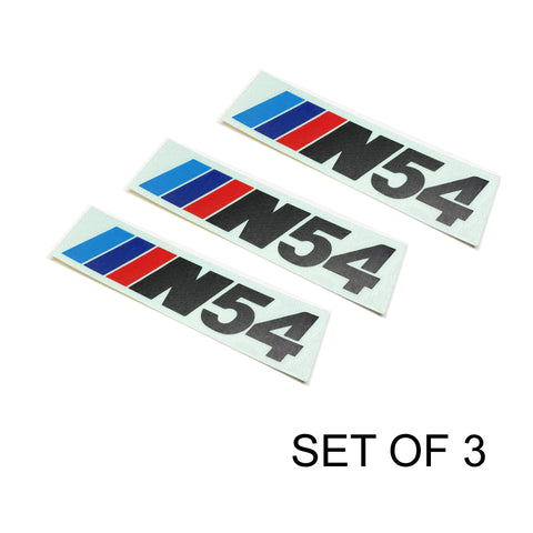 N54 BLACK DECAL WITH M COLORS ( SET OF 3)