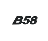 B58 BADGE , REAL METAL ( BLACK)