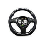BMW E46 MANUAL SPORT, CARBON FIBER STEERING WHEEL LED WITH PERFORATED LEATHER