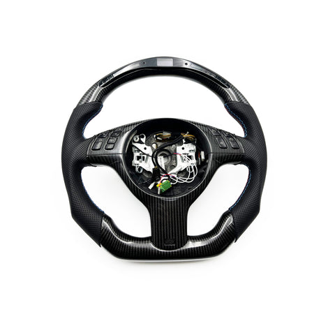 (PREORDER) BMW E46 MANUAL SPORT, CARBON FIBER STEERING WHEEL LED WITH PERFORATED LEATHER
