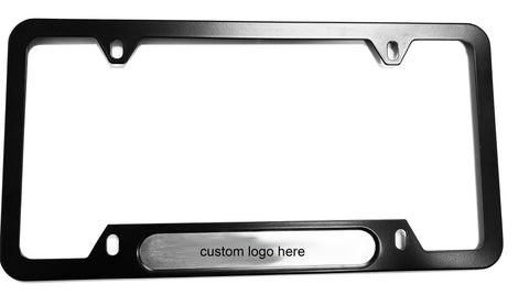 METAL LICENSE PLATE FRAME ( CUSTOM LOGO)
