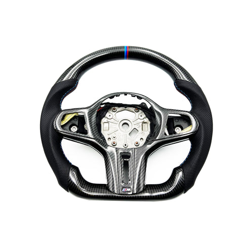 BMW G20, G22, G29 ,F40 ,F44 Steering wheel in Gloss Carbon Fiber and Leather , HEATED