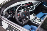 G SERIES RACE GLOSS CARBON FIBER & LEATHER STEERING WHEEL WITH LED DISPLAY (G80 M3, G82 M4) HEATED
