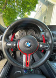 F CHASSIS STEERING WHEEL PADDLE SHIFTERS GLOSS CARBON FIBER ( SET)