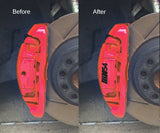 N54 METAL BRAKE CALIPER DECALS PLAIN COLORS WITH STRIPES
