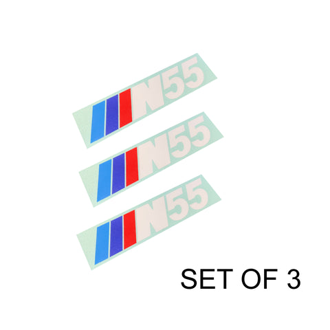 N55 WHITE DECAL WITH M COLORS ( SET OF 3)
